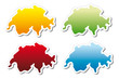 stickers in form of Switzerland