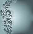 Asymmetric background with ornament