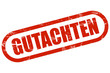 Grunge Stempel rot GUTACHTEN