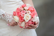 Bride with bouquet, closeup Bride with bouquet, closeup