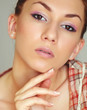 Fashion model with bright make-up