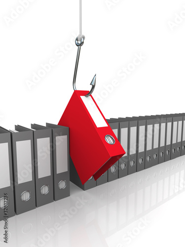 Illustration: 3d Phishing for data 3d Phishing for data