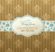 invitation vintage label vector frame