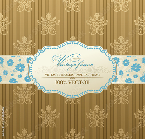 Vector: invitation vintage label vector frame invitation vintage label vector frame
