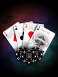 Poker chips and cards Poker chips and cards