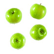 4 freigesteellte Äpfel