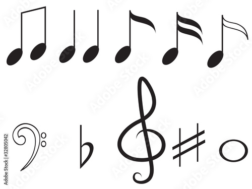 Illustration: Music notes Music notes