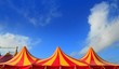 Circus tent red orange and yellow stripped pattern Circus tent red orange and yellow stripped pattern
