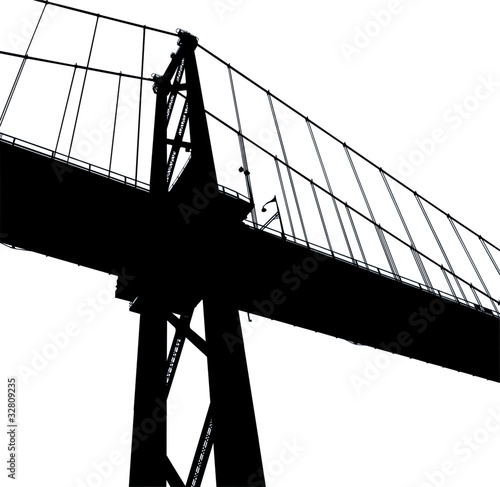 Illustration: Lion Gate Bridge Vancouver silhouette Lion Gate Bridge Vancouver silhouette