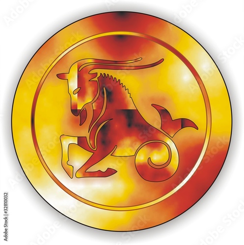 Vector: bouton capricorne bouton capricorne