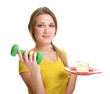 Beautiful Blond Girl with plate