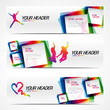 Vector: Abstract modern website banner set. EPS 10 vector Abstract modern website banner set. EPS 10 vector