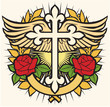 cross tattoo composition cross tattoo composition