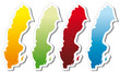 stickers in form of Sweden