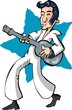 Cartoon of an Elvis Impersonator