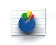 business pie graph on white background