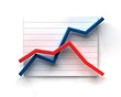 business line graph on white background