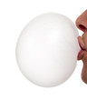 Person blowing a bubble
