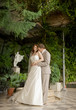 bride and groom in the palace