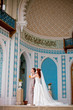 bride and groom in the palace