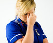 portrait of tired nurse