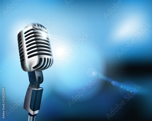 Vector: Microphone. Vector illustration. Microphone. Vector illustration.