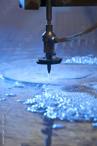 Photo: Waterjet Cutting Machine Detail Waterjet Cutting Machine Detail