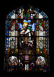 Saint Martin stained glass in Wloclawek cathedral Saint Martin stained glass in Wloclawek cathedral
