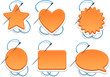 Various orange web elements