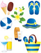 Vector: Vacation and summer items, vector Vacation and summer items, vector