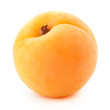 Apricot fruits with leaves isolated on white background
