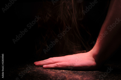 Photo: Burning hand Burning hand