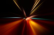 abstract acceleration speed motion on night road