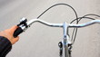 guidon ,détail de  vélo de ville
