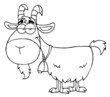 Outlined Goat Cartoon Character Outlined Goat Cartoon Character