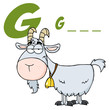 Goat Cartoon Character Letter G Goat Cartoon Character Letter G