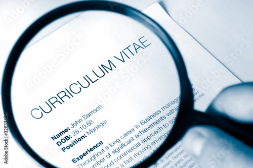 Photo: magnifying glass and cv magnifying glass and cv