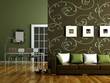 Wohndesign - grünes Wohnzimmer