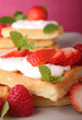 gaufre et fraises