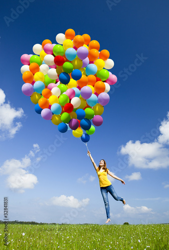 Photo: Flying with balloons Flying with balloons
