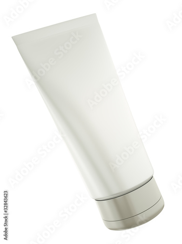 Illustration: Blank tube isolated on white background. 3D render. Blank tube isolated on white background. 3D render.