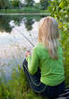 Photo: Fisherwoman on the river Fisherwoman on the river