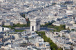 Top view Arch of Triumph and Etoile square Paris France
