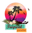 Tropical paradise.Vector illustration