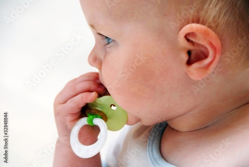 Photo: Baby with pacifier Baby with pacifier