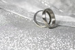 Wedding rings on a luxury background