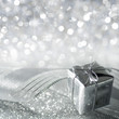 Christmas gift in silver