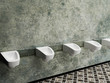 urinals in a row, public toilet