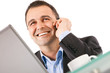 Photo: businessman smiling phone businessman smiling phone