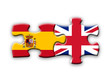 Spain & UK Flags (spanish english languages translation jigsaw)